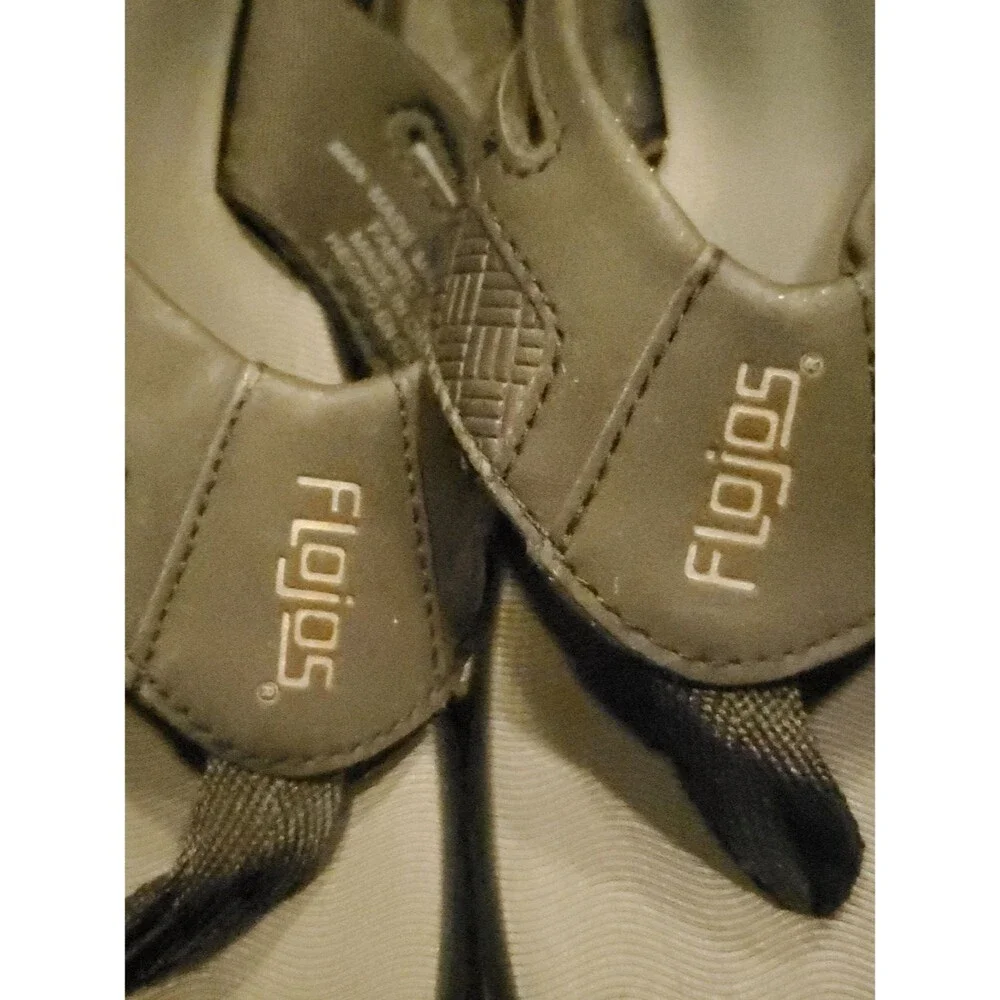 Flojos Black Men's Thong Sandals with Logo
